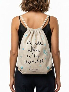 COLDPLAY Moon Music Drawstring Bag / Music Of The Spheres Tour VIP Tour Merch